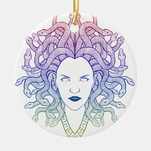 Medusa Head Ceramic Ornament