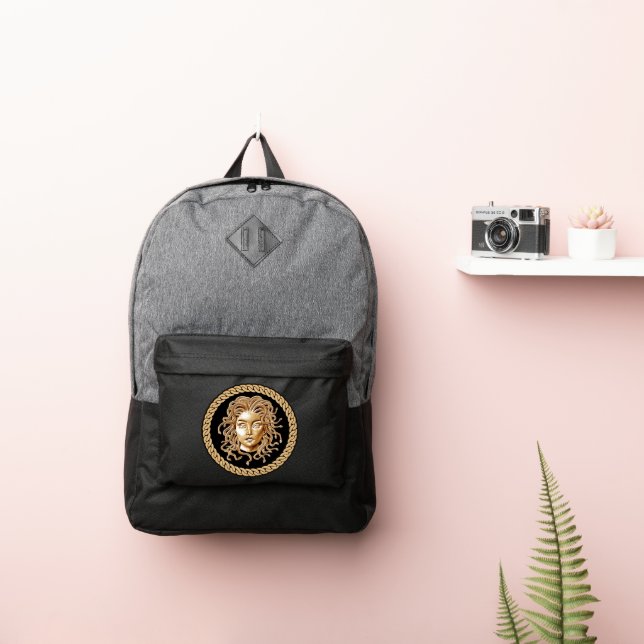 Medusa Head  Gold Port Authority® Backpack (Insitu)