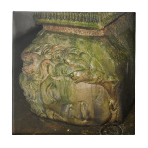 Medusa Head Sculptures Basilica Cistern Istanbul Ceramic Tile