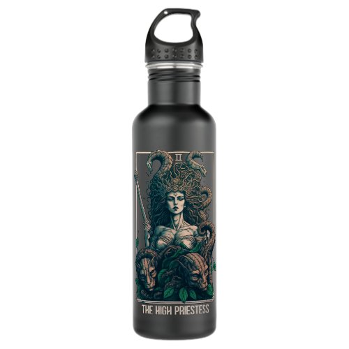 Medusa High Priestess Tarot Card Greek Mythology H Stainless Steel Water Bottle