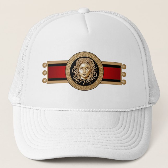 Medusa Medalion  Gold  Trucker Hat (Front)
