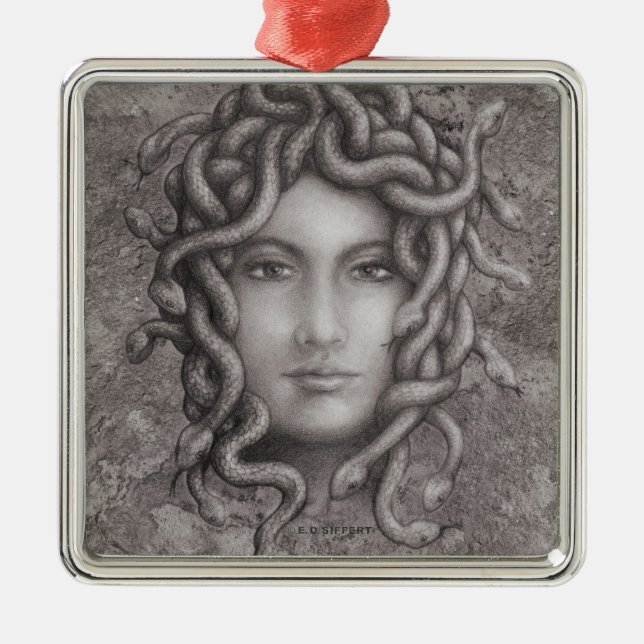 Medusa Metal Ornament (Front)