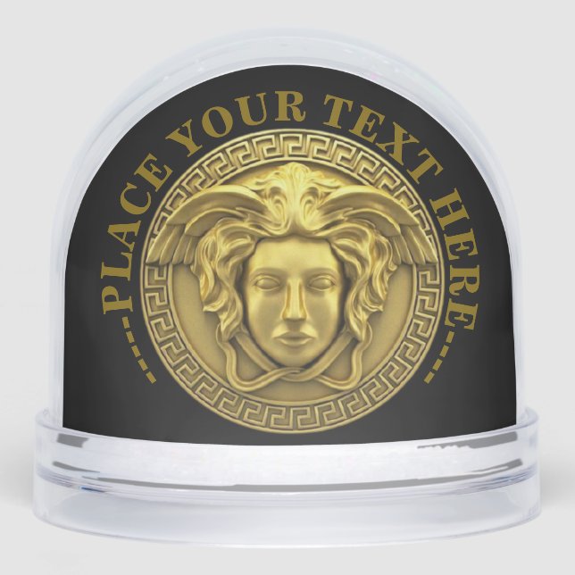 Medusa Personalized Greek Gorgon Keepsake Snow Globe (Front)