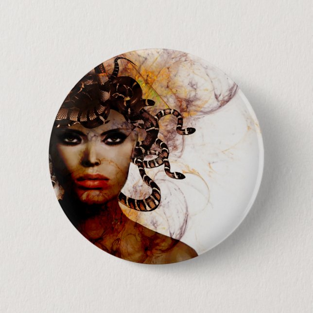 Medusa Pinback Button (Front)