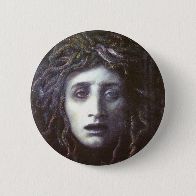 Medusa Pinback Button (Front)