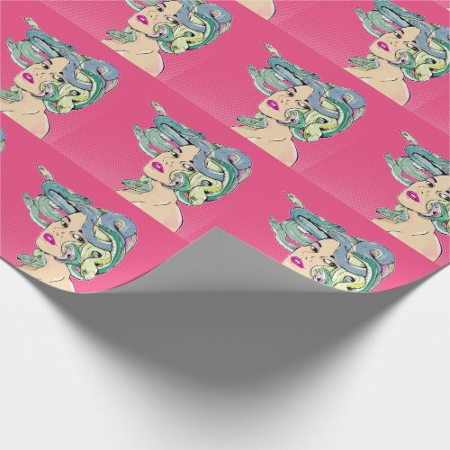 Medusa Pop art Wrapping Paper