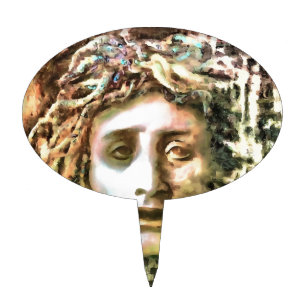 Medusa Portrait of a Gorgon Cake Topper
