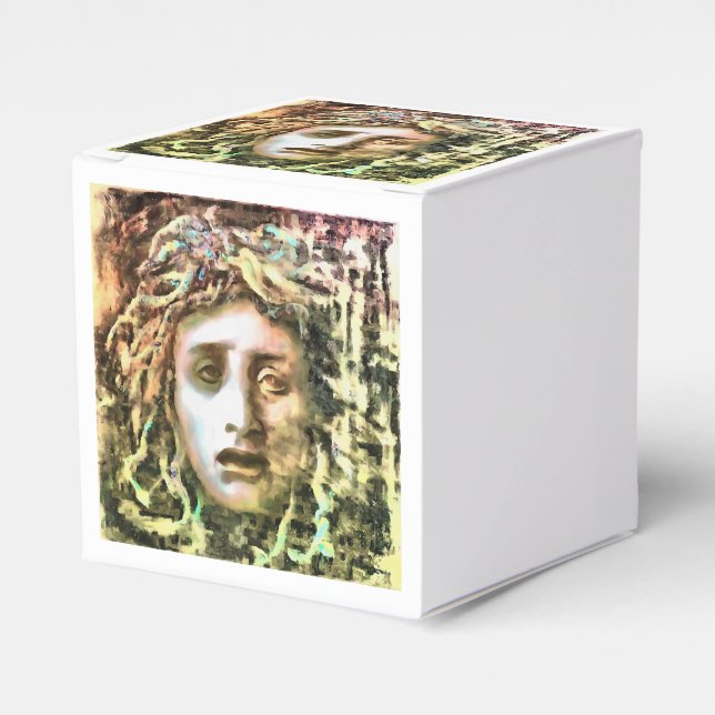 Medusa Portrait of a Gorgon Favor Boxes (Front Side)