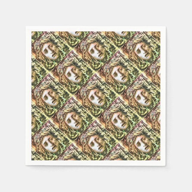 Medusa Portrait of a Gorgon Napkins (Front)