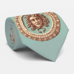 Medusa print neck tie