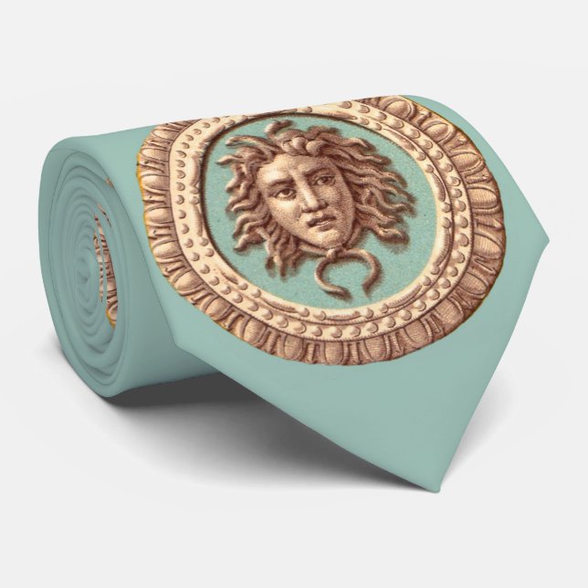 Medusa print  neck tie (Rolled)