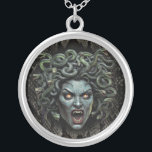 Medusa Queen of Stone Necklace<br><div class="desc">Carry the myth of the Gorgon close to your heart with this Medusa Queen of Stone Pendant Necklace. Featuring her snake crown and piercing gaze in bold gothic detail, this necklace transforms Medusa’s legendary power into a wearable statement piece. Perfect for mythology enthusiasts, horror fans, and gothic fashion lovers, this...</div>