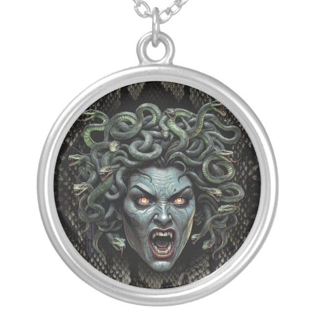 Medusa Queen of Stone Necklace (Front)