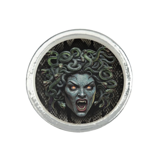 Medusa Queen of Stone Ring (Front)
