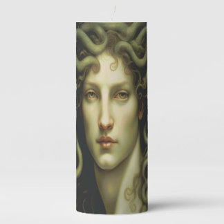 Medusa Renaissance Style Pillar Candle