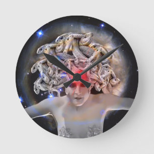 Medusa Round Clock