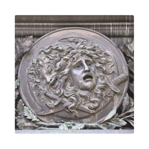 Medusa Shield of Athena Metal Print