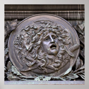 Medusa Shield of Athena Poster