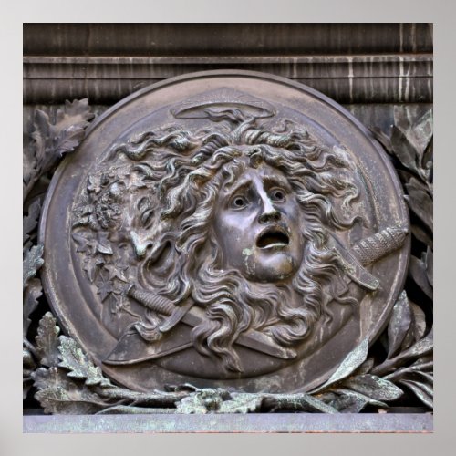 Medusa Shield of Athena Poster