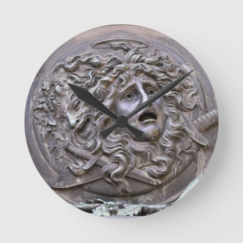 Medusa Shield of Athena Round Clock
