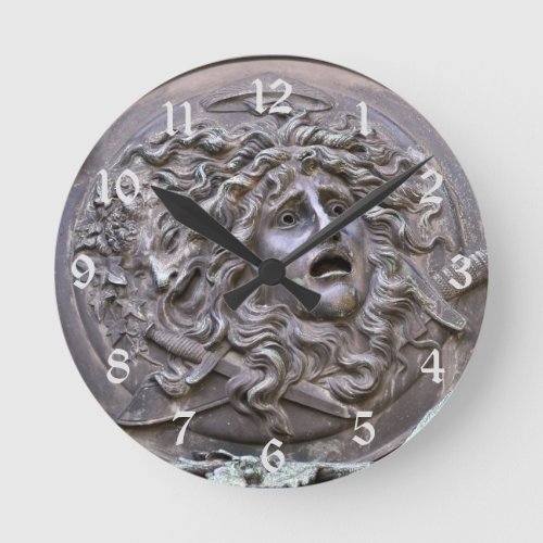 Medusa Shield of Athena Round Clock