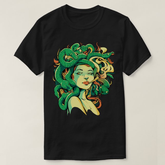 Medusa Smoking T-Shirt (Design Front)