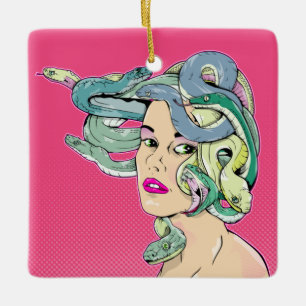 Medusa Snake Hair Ceramic Ornament