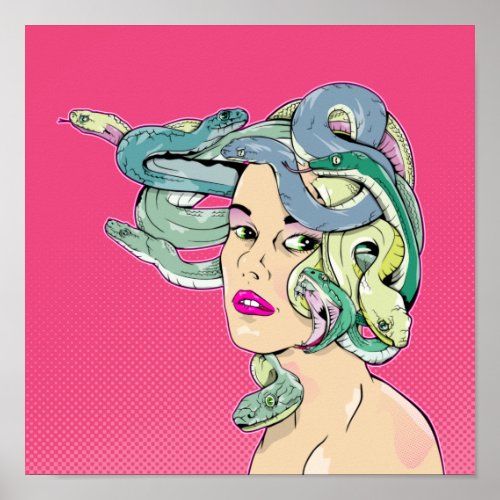 Medusa Snake Hair Poster