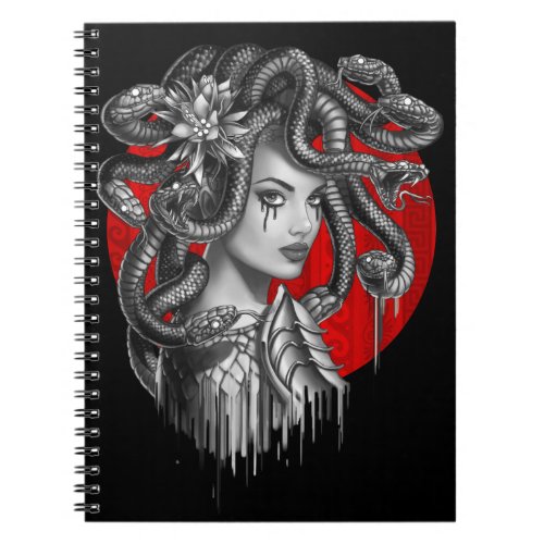 MEDUSA _ Snake Head Girl from Greek Myth Tattoo Notebook