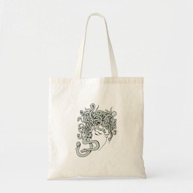 medusa snake lady vector illustration tote bag (Front)