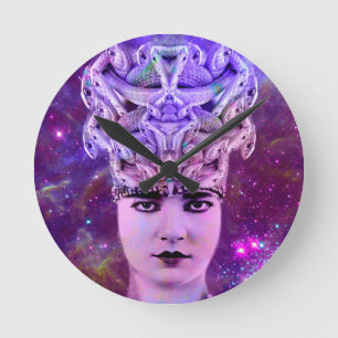 Medusa Snake Woman Round Clock
