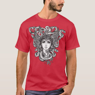 Medusa Snake Woman with Snakes for Hair  T-Shirt