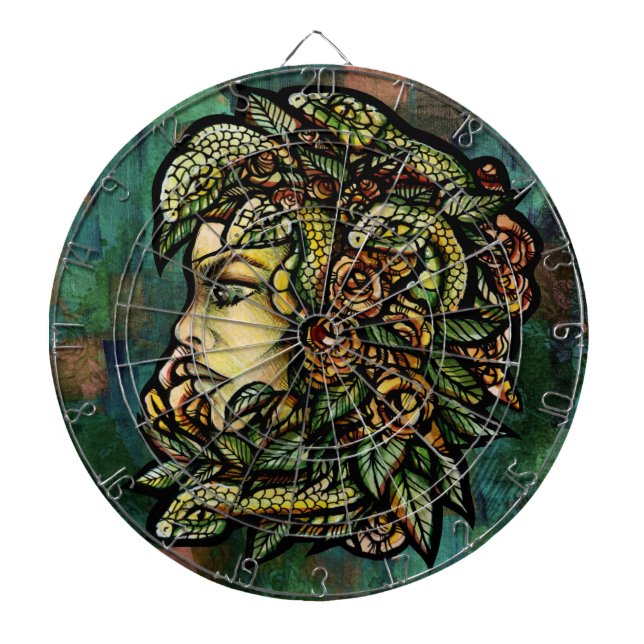 Medusa Snakes  Dart Board (Front)