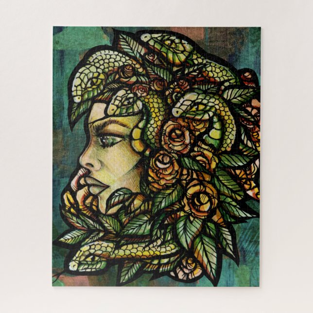 Medusa Snakes Dart Board Jigsaw Puzzle (Vertical)