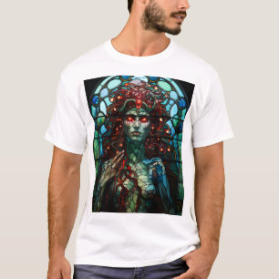 Medusa - Stained Glass Window Tiffany Style T-Shirt