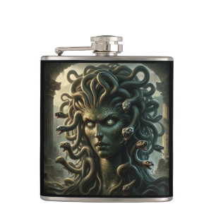 Medusa Stare of Death Head of Snakes Flask