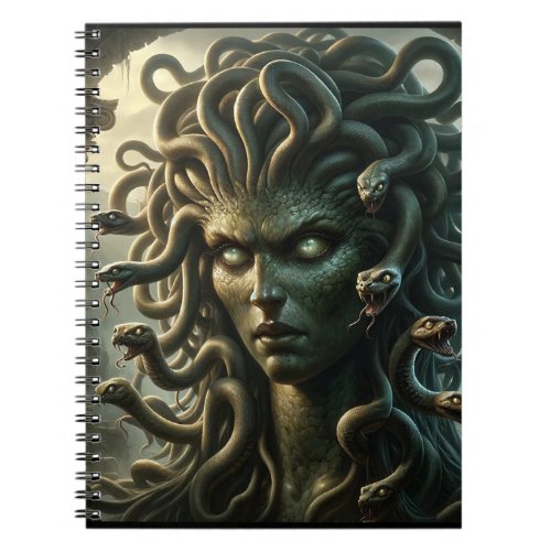 Medusa Stare of Death Head of Snakes Notebook
