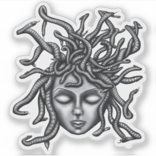 Medusa Statue, Greek Sculpture, Mythology Sticker