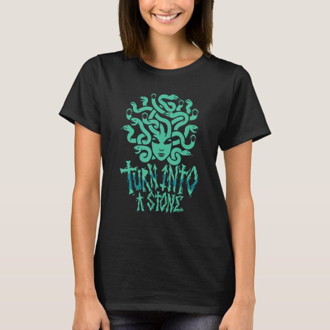 Medusa Stone Curse Ancient Greek Mythology Gorgon  T-Shirt (Front)