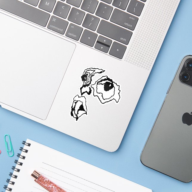 Medusa the artist_awaynowe Horror 11MMHeads Diecut Sticker (Laptop w/ iPhone)