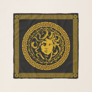 Medusa With Greek Key Scarf