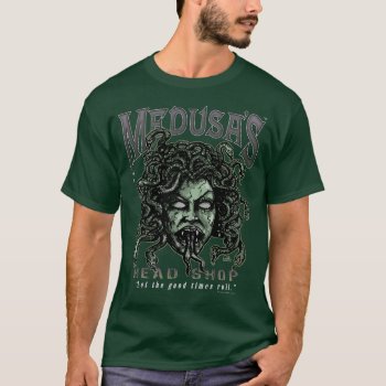 Medusa's Head Shop Greek Mythology Gorgon T-shirt by themonsterstore at Zazzle