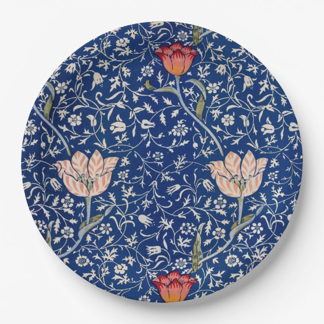 Medway Pattern (by William Morris) Paper Plates (Front)