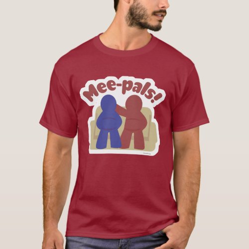 Mee Pals Funny Meeple Gamer Friends Cartoon T_Shirt