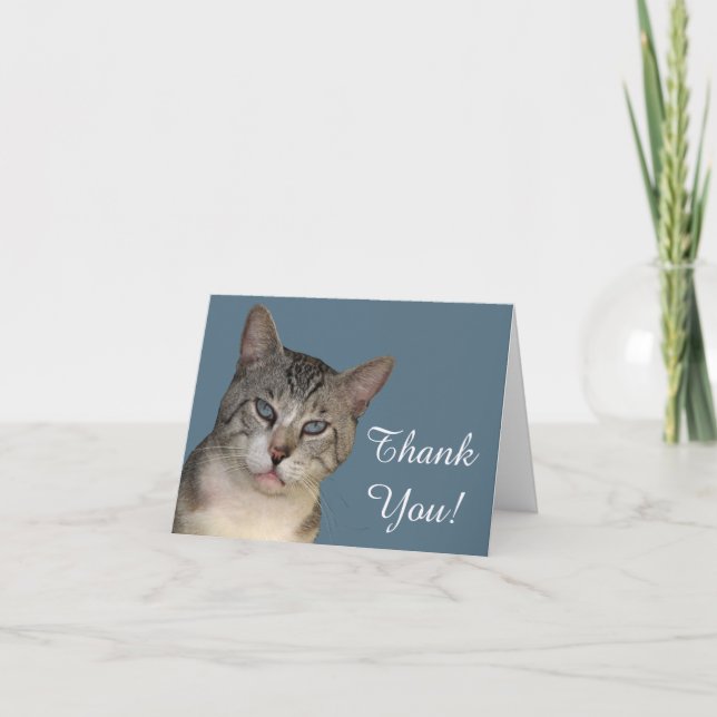 Meece The Cat Thank You Card (Front)