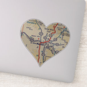 Meeker CO Retro Map Sticker