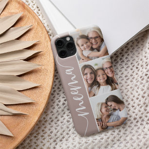 Meema Script Grandma Photo Collage iPhone 16 Case