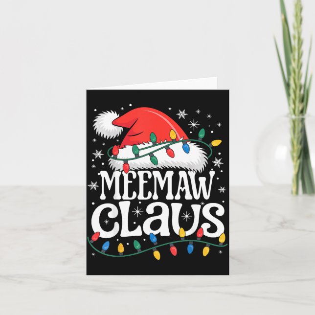 Meemaw Claus Funny Xmas Christmas Grandma Holiday  Card (Front)