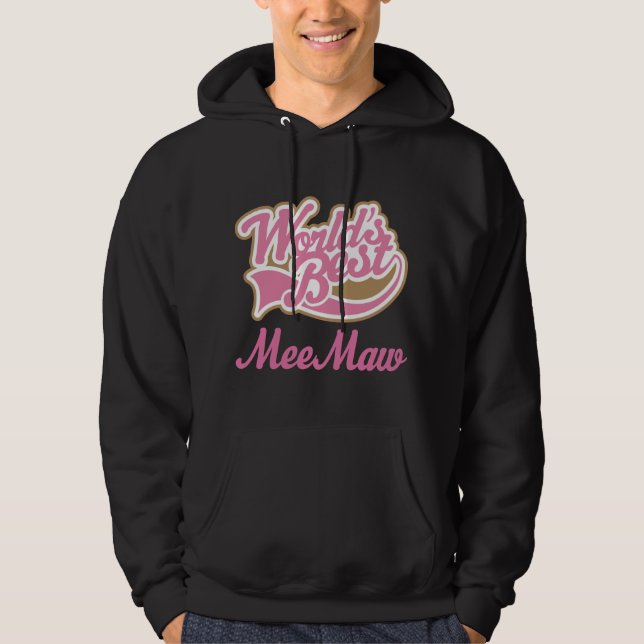 Meemaw Gift Pink Hoodie (Front)