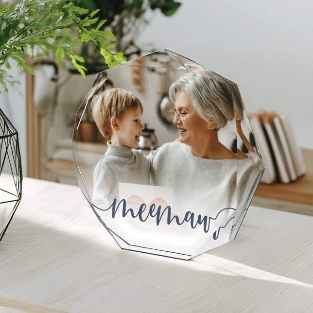 Meemaw | Grandma Script Overlay Photo Block (Creator Uploaded)